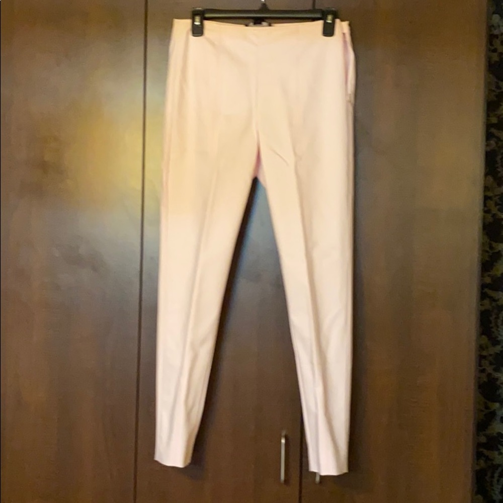 St. John light pink seamed pant